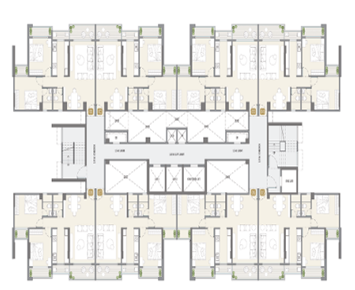 Kolte Patil La Vita Vashi 2BHK Plan